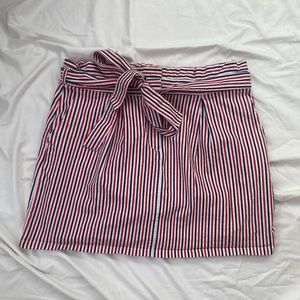 Multicolor Striped Mini Skirt